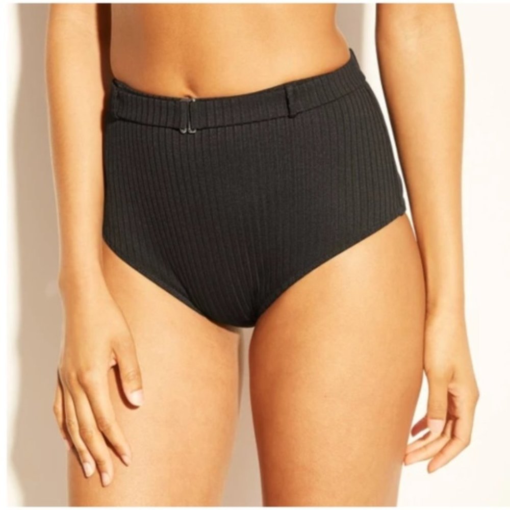 Shade & Shore High-Waist Belted Bikini Bottoms